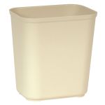 Rubbermaid® Fire Resistant, 28 Quart Wastebasket, Beige